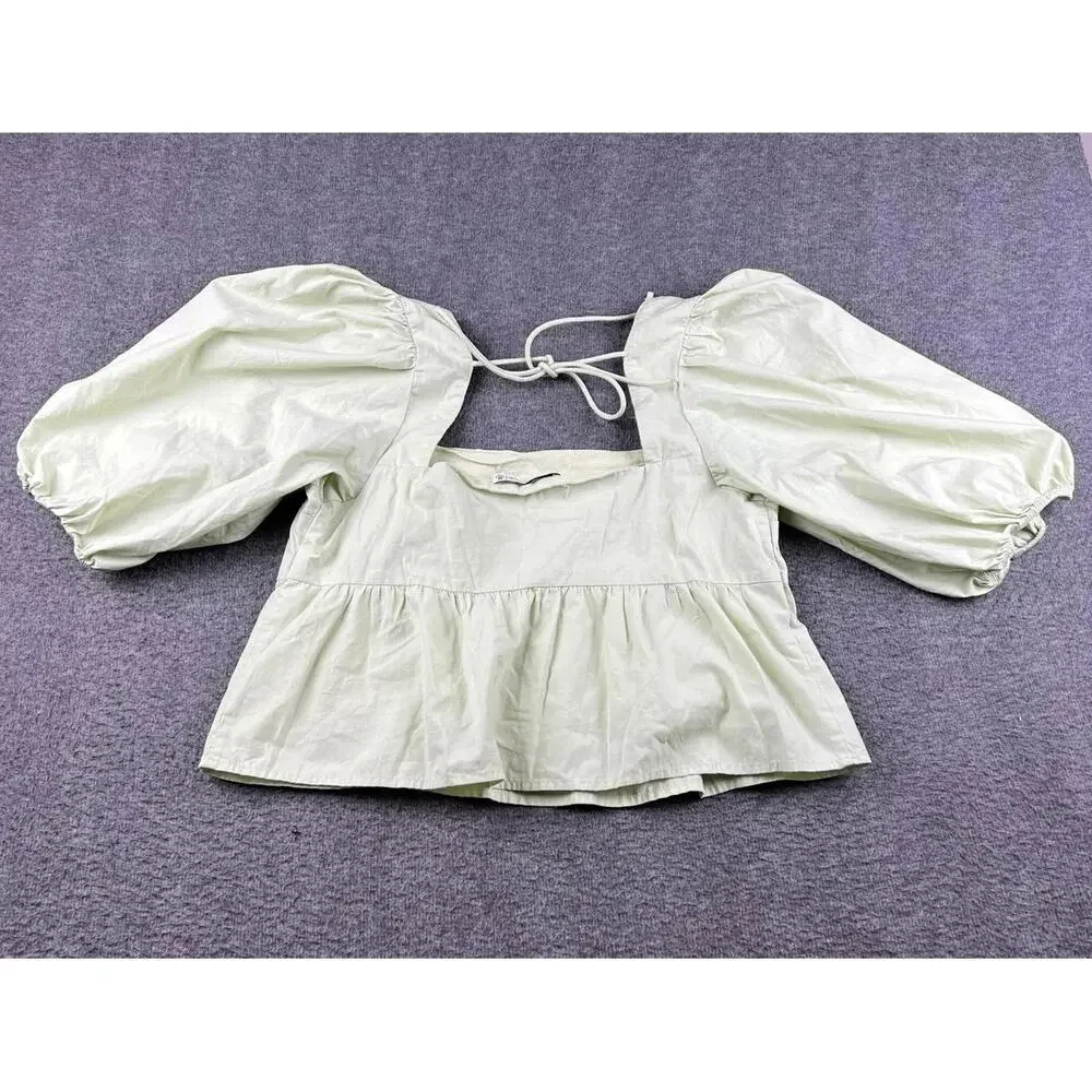 Abercrombie & Fitch Women's Puff Sleeve Blouse Size Medium‎